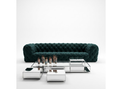 Chesterfield XXL četrvietīgais luksusa kafejnīcas dīvāns Luxury Lounge Club.