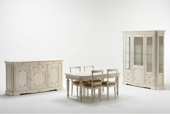 Ēdamistabas komplektā komplektā komplektā 7 gab. galds galdi Luxury wood mēbeles jauni.