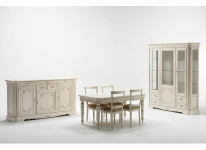 Ēdamistabas komplektā komplektā komplektā 7 gab. galds galdi Luxury wood mēbeles jauni.