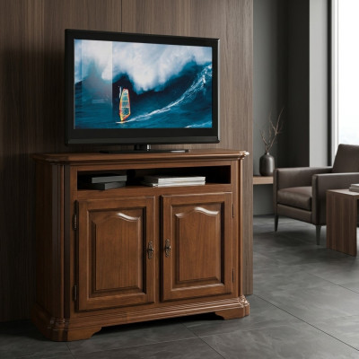 TV sānu skapis RTV dzīvojamā istaba dizaina plaukts brūns koksnes plaukti lowboard Itālijā jauns
