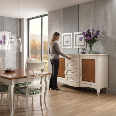 Kumode Sideboard plaukts skapis plaukti masīvkoks mēbeles no Itālijas skapji