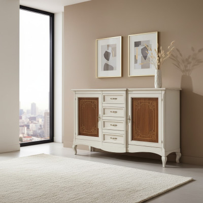 Kumode Sideboard plaukts skapis plaukti masīvkoks mēbeles no Itālijas skapji