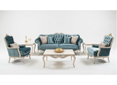 Sofas dizains Trīsvietīga gulta Polster 3-vietīgās dīvāns Istmēbeles Luksusa audums