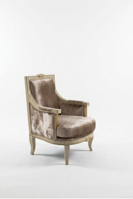 Krēsls Art déco Relaksējošs audums Lounge Tekstils Sēdētājs Luksusa Sēdvieta Poliesters