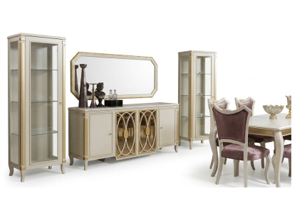 Klasiskais komplekts Vitrine RTV Sideboard luksusa vitrīnas skapīšu komplekts 2 gab.