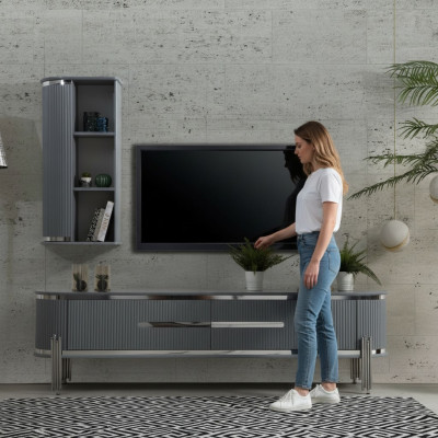 TV skapis Luksusa sēdvietu skapis Komoda Mēbeles Dzīvojamā telpa Skapji Plaukts Koks