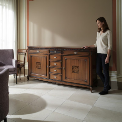 Kommode Sideboard Kommoden Skapis Mēbeles Servants Masīvs koks Skapji Itālija