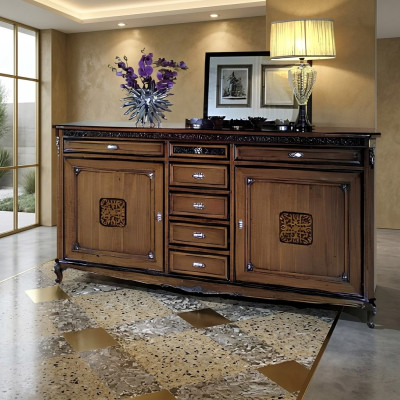 Kommode Sideboard Kommoden Skapis Mēbeles Servants Masīvs koks Skapji Itālija