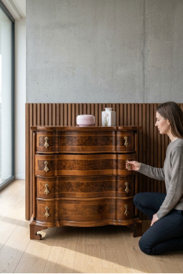 Komoda Sidebord Skapis Koks Komodes Itāļu mēbeles Iekārtas Skapji