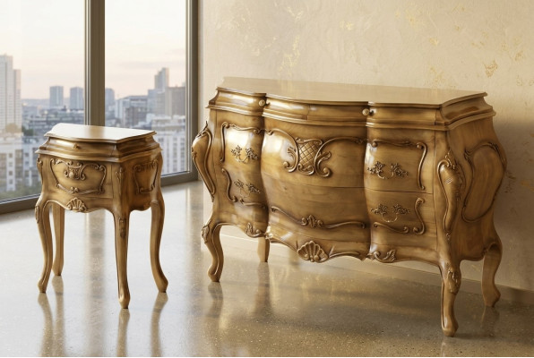 Komodastieņi Koks Itāļu stils Mēbeles Greznas kumodes Baroka stila "Sideboard" Itālijā Jaunas