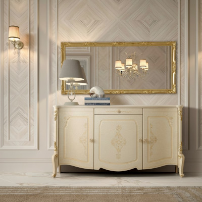 Dizaina mēbeles Baroka stilā Komoda Serveris Sideboard Koka Itālijas Low Sideboard