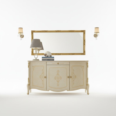 Dizaina mēbeles Baroka stilā Komoda Serveris Sideboard Koka Itālijas Low Sideboard