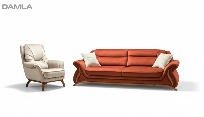 Dīvāns Sofa Polster 3+1 Sēdvietas Mākslinieleders Dīvāni Krēsli Sēdvietas Komplekti Dizains
