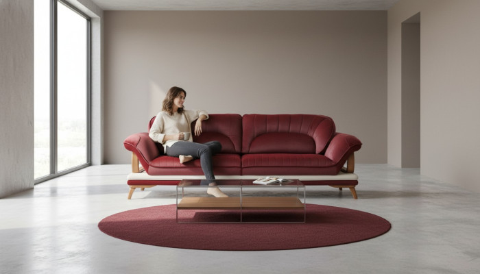 Sofa 3 sēdvietu dizaina sofa Klasiski dizaina trīsvietīgi mēbeles audums