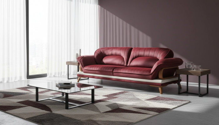 Sofa 3 sēdvietu dizaina sofa Klasiski dizaina trīsvietīgi mēbeles audums