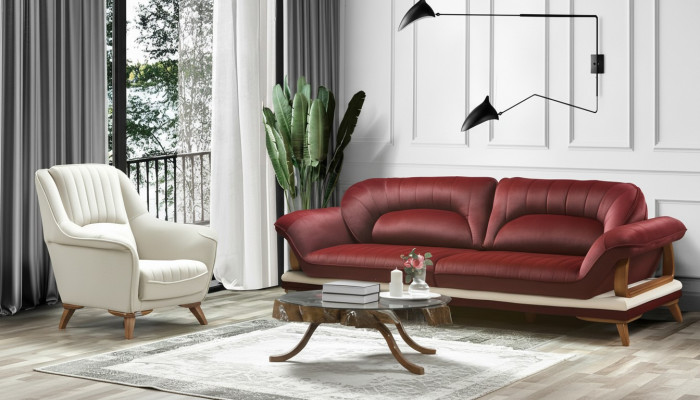 Dīvāns 3-vietīgs dizaina krēsls pārklājums Sēdeklis Klasiskais dizains Trīs vietu sofa