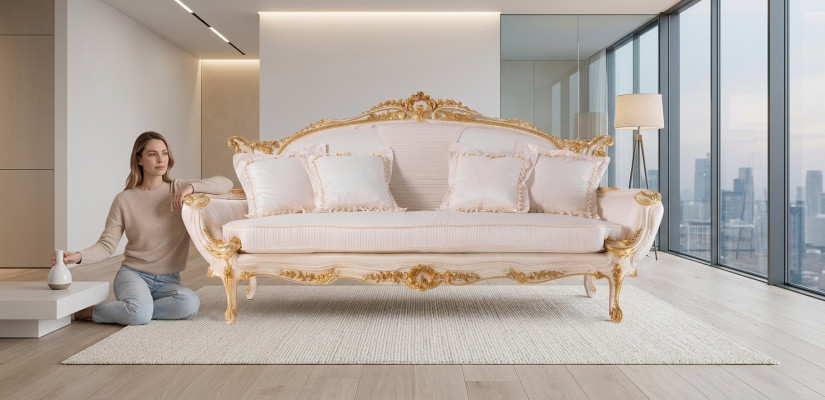 Chesterfield Sofa Polsterung Dīvāna divkāršais galds Itāļu mēbeles