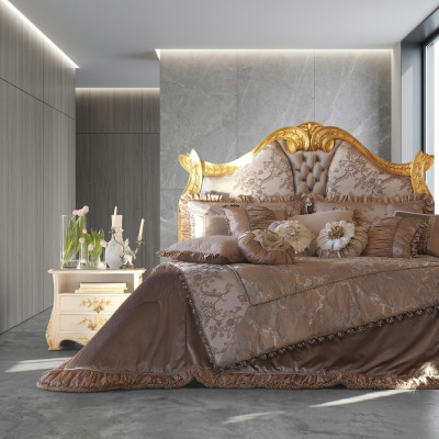 Luksusa „Chesterfield“ stila galvkāre jūsu gultai