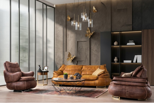 Sofas komplekts 3+1+1 vietas sēdētājus dizaina sofā pieclīnijuma modernas 3 daļas