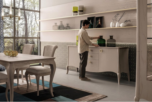 Komoda Sideboard Plaukts Skapis Plaukti Masīvā koka mēbeles no Itālijas Skapji
