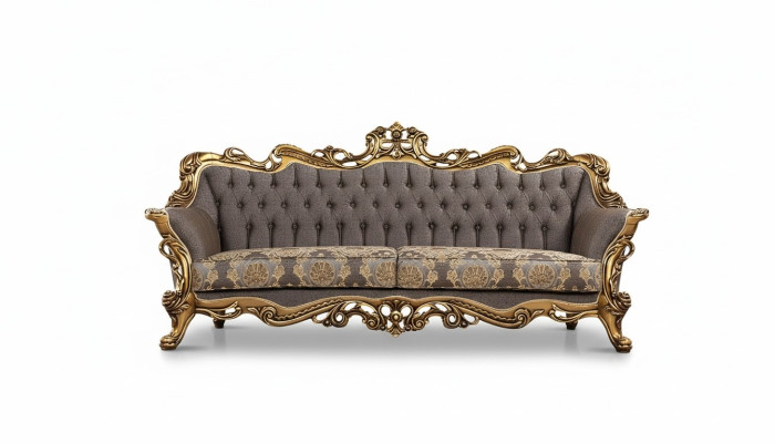 Trīsvietīgā sofa 3 vietām trīsvietīgais dīvāns dīvāns dīvāns krēsli sēžamvieta audums stils baroks