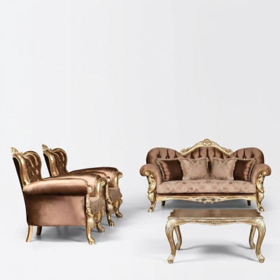 Oluāra krēsls Krēsls Baroka dizains Polster Sofa Couch Chesterfield Tekstils Sēdegbūve Jauns