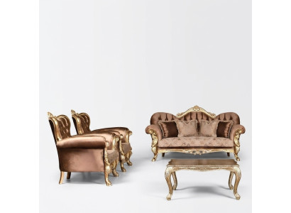 Oluāra krēsls Krēsls Baroka dizains Polster Sofa Couch Chesterfield Tekstils Sēdegbūve Jauns