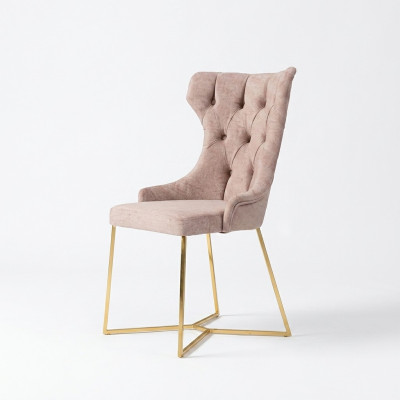 Paņemt krēslu restorānā industrija 6x dizaina krēsli sēdeģi seguma komplekts 'Chesterfield'.