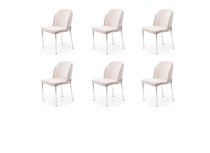 Krēsls 6x ēdamistabas krēsli krēsla krēsli Dīvāns dizaina mēbeles nerūsējošais tērauds