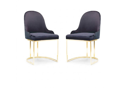 Istabas mēbeļu komplekts 2x krēsls, luksusa jauns zils elegants moderns koka krēsls