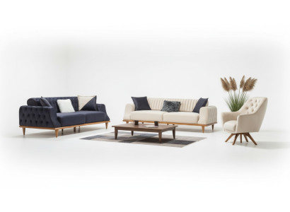 Sofa 3 vietējs šiks dekoru korķa krāsā Dzīvojamā Jūrā eleganti dizains Chestfield Īru stils