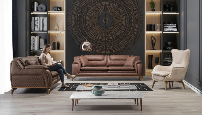 Dizaina dīvāns dīvāns Sofa 331 Sēdekļu komplekts Polstermöbel Ledersofa Couchen