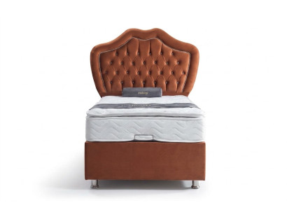 Gulta Brūna Vienvietīgā gulta Ar maisu pomi Luxus Gulamistaba Chesterfield