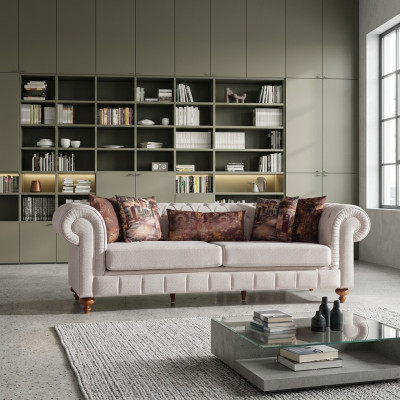 Sofas Teksils Moderns Dīvāns 3-vietīgs Dīvāns Dizains Dīvāns Polster Beisās