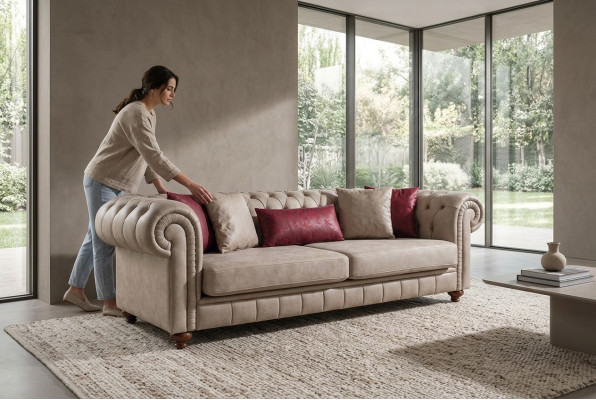 Mūsdienīgs mīkstais dīvāns Designsofa trīs sēdvietu sēdeklis Jaunais dizainera dīvāns 3 sēdvietas