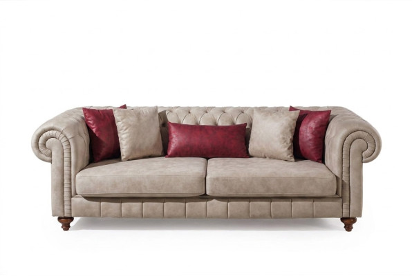 Mūsdienīgs mīkstais dīvāns Designsofa trīs sēdvietu sēdeklis Jaunais dizainera dīvāns 3 sēdvietas