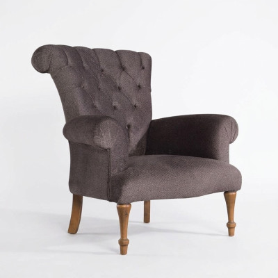 Chesterfield dīvāns Sofa Atpūta Audums Lounge Luksusa polsteris Krēsls dizains Brūns