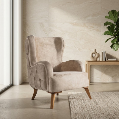 Tekstils Mīkstais krēsls Dīvāns Sofa Sēdeklis Luksuss Krāsains Atpūta Bežs Chesterfield Jauns