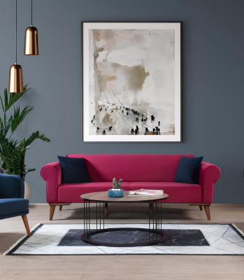 Sofagarnitūra 3+3+1 sēdvietas dizaina dīvāns Polster Couchen Couch Modern 3 gab.