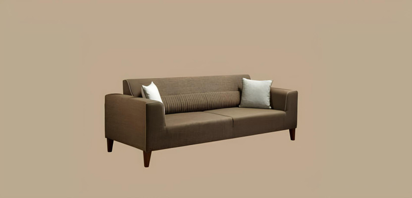 Sofas komplekts 3+1 sēdvietas polster Sofa polstergarnitur mēbeles brūns audums