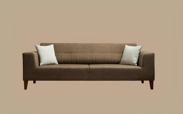 Sofas komplekts 3+1 sēdvietas polster Sofa polstergarnitur mēbeles brūns audums