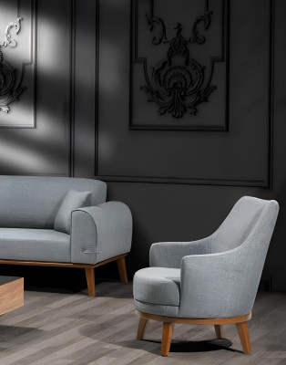 Sofa komplekts 3+3+1 sēdekļu dizaina dīvāns polstermēbeles Moderno samtu
