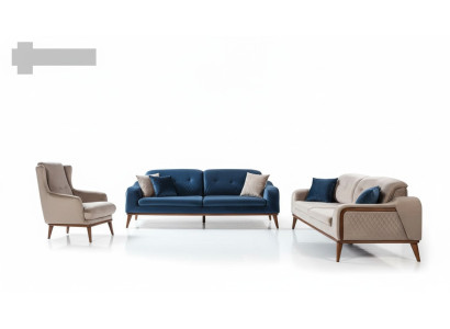Sofas 3+3+1 sēdvietu krēsls Trijos Latīņiem Stoteļu komplekts Tekstils
