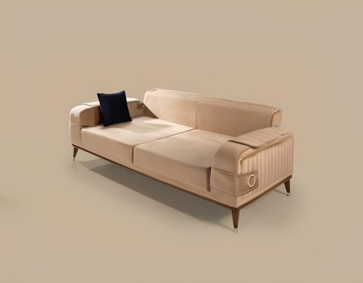 Laiks iedarbinātājs 3 cilvēku sofers Beige krāsā Dīvāni Dzīvojamā istaba Stils Koks