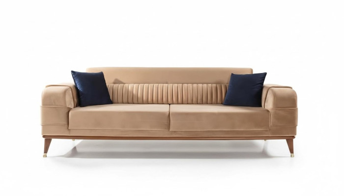 Laiks iedarbinātājs 3 cilvēku sofers Beige krāsā Dīvāni Dzīvojamā istaba Stils Koks