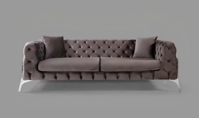 Sofas komplekts Taupe krēsls 331 trīsvietīgais Chesterfield komplekss.