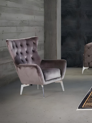 Sofas komplekts Taupe krēsls 331 trīsvietīgais Chesterfield komplekss.