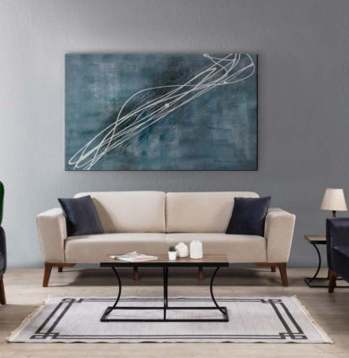 Sofas komplekts 3+3+1-vietīgs dīvāns Dīvānu komplekts Tekstila krēsli Dzīvojamā istaba