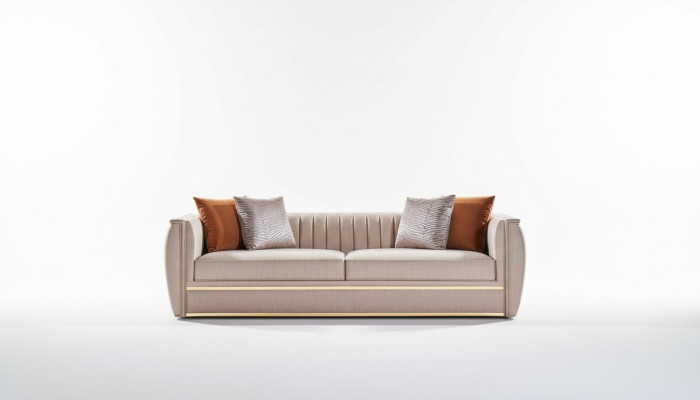 Luksusa trīsvietīgā sofa 3-vietīgas sofass moderna dizaina mēbeles jauns