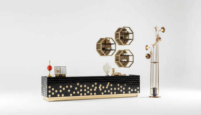 televīzijas skapis RTV televizora statīvs Sideboard skapis lowboard 260cm metāls